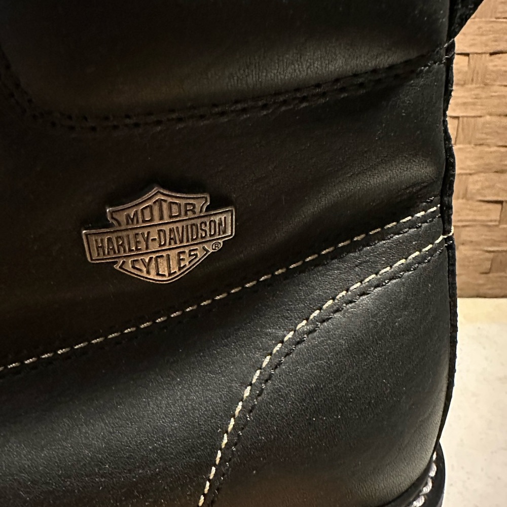 Harley-Davidson Men's Beau 6-Inch Black  Inside Zip D93135 Size 10.5 - Picture 5 of 8